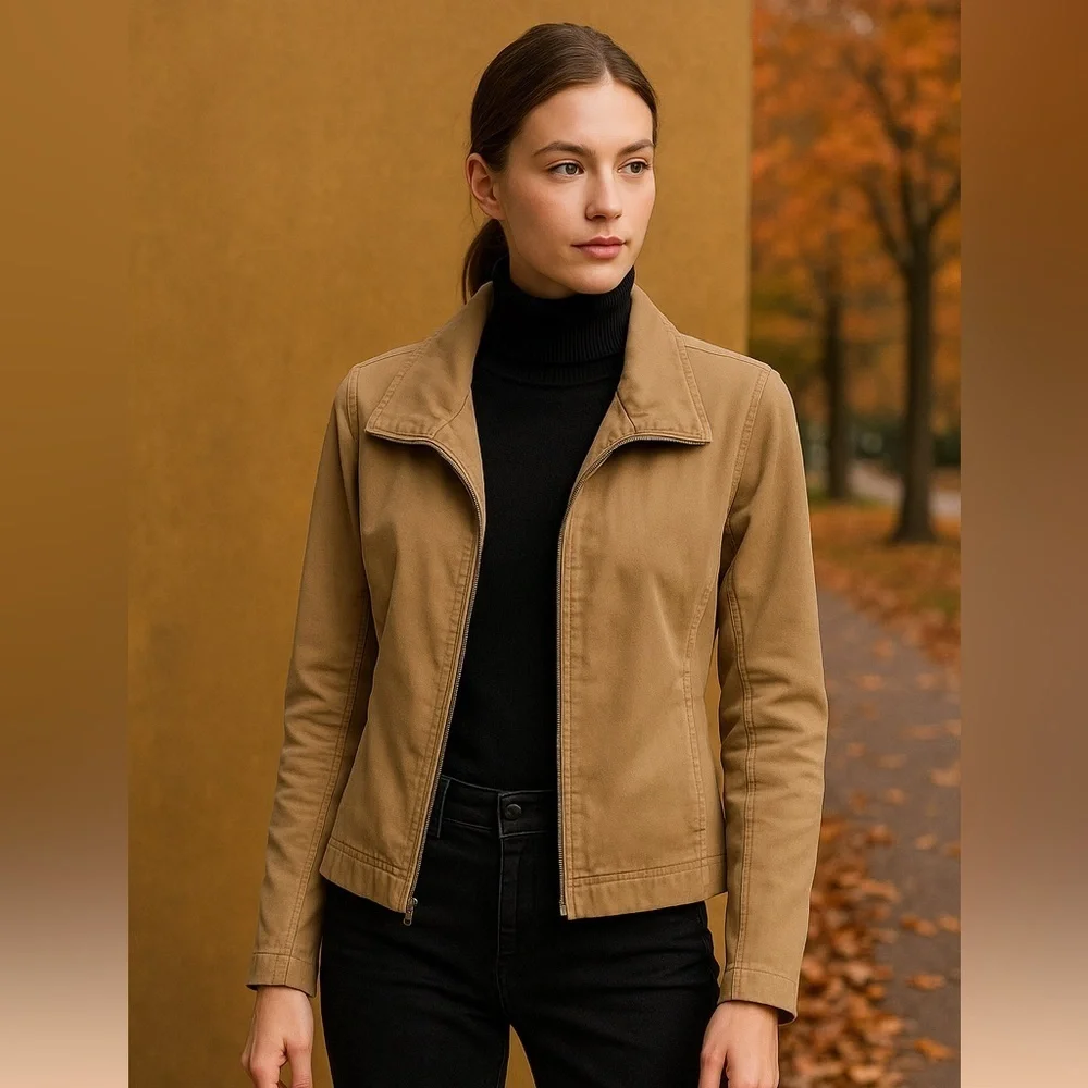 James Perse Standard Stretch Cotton Zip Jacket - Picture 1 of 7
